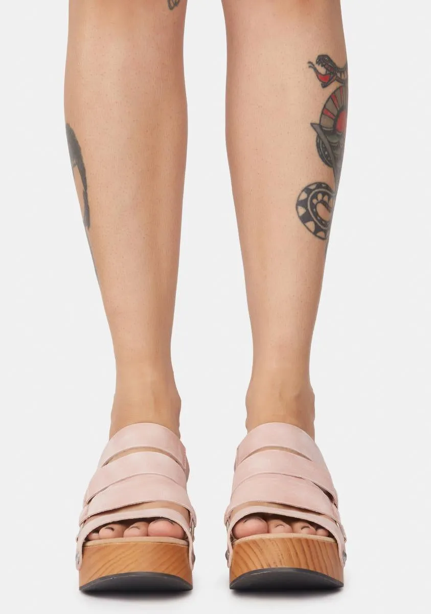 Pink Virgo Switchback Clog Slide Sandals