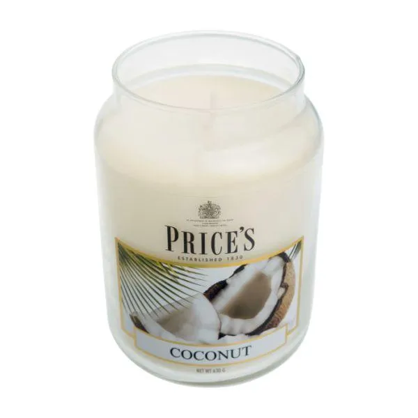 Prices Candles Scented Large Jar - Coconut
