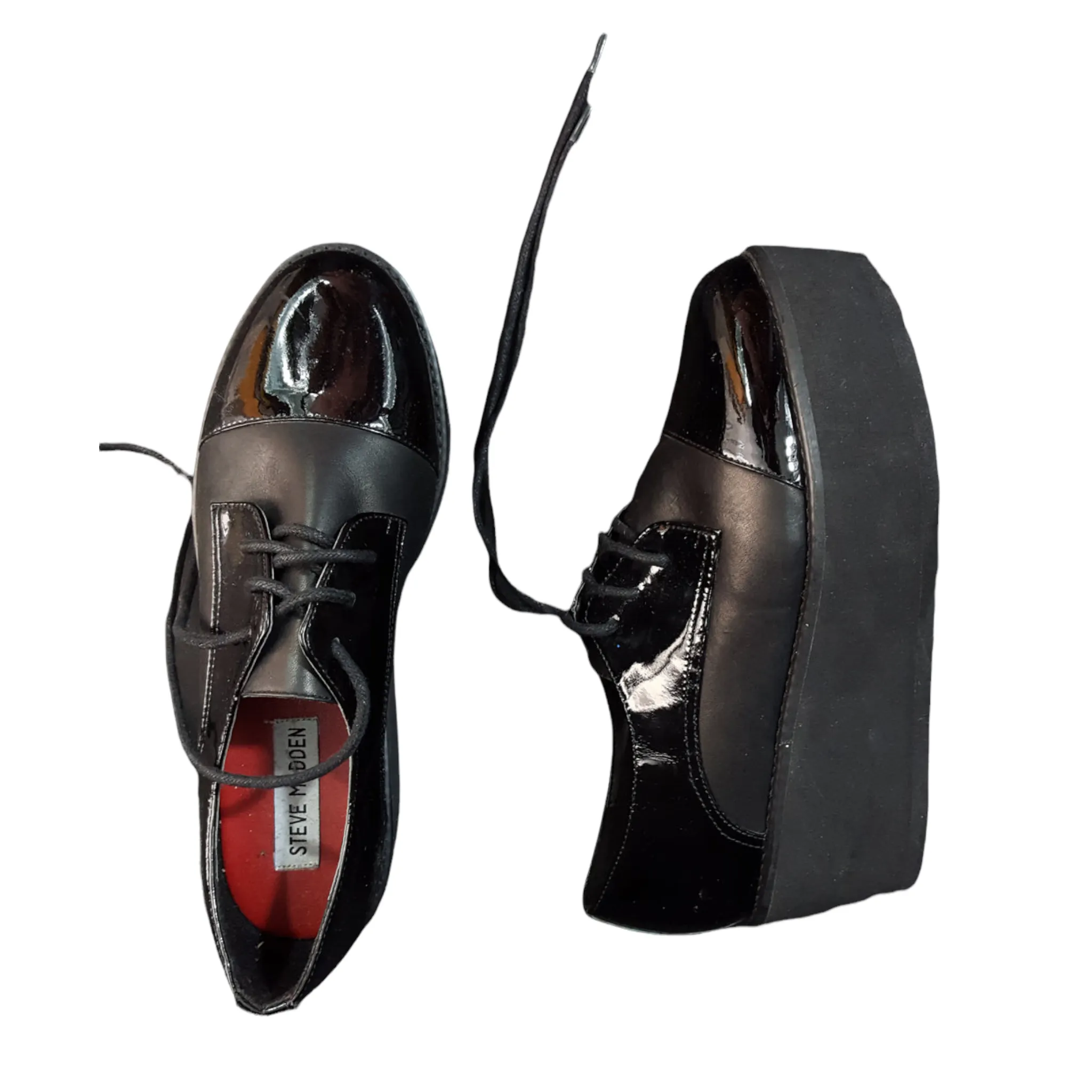 Steve Madden Patent Leather Flatforms Heels size 6