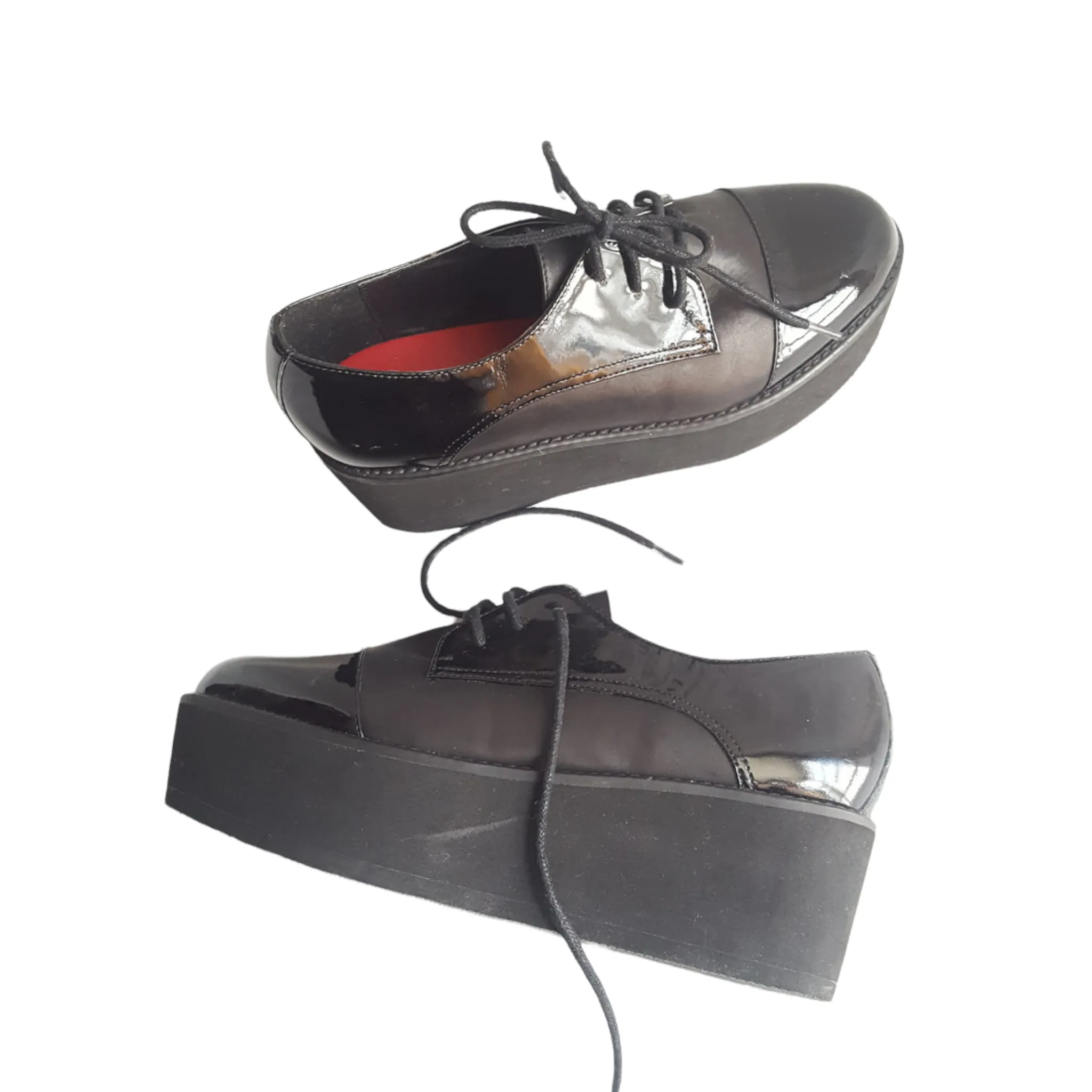 Steve Madden Patent Leather Flatforms Heels size 6